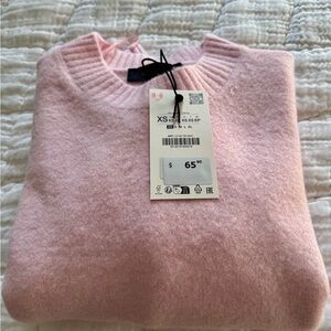 Zara Blush Pink Crew Neck Sweater